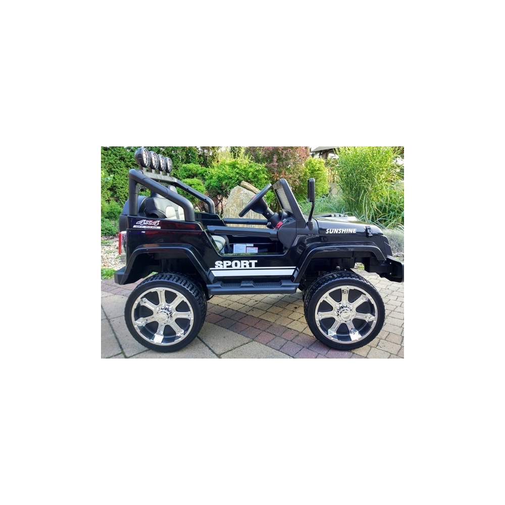 Elektromobilis S2388 Jeep 4x45W, Black-Elektromobiliai vaikams, Visureigiai-e-vaikas