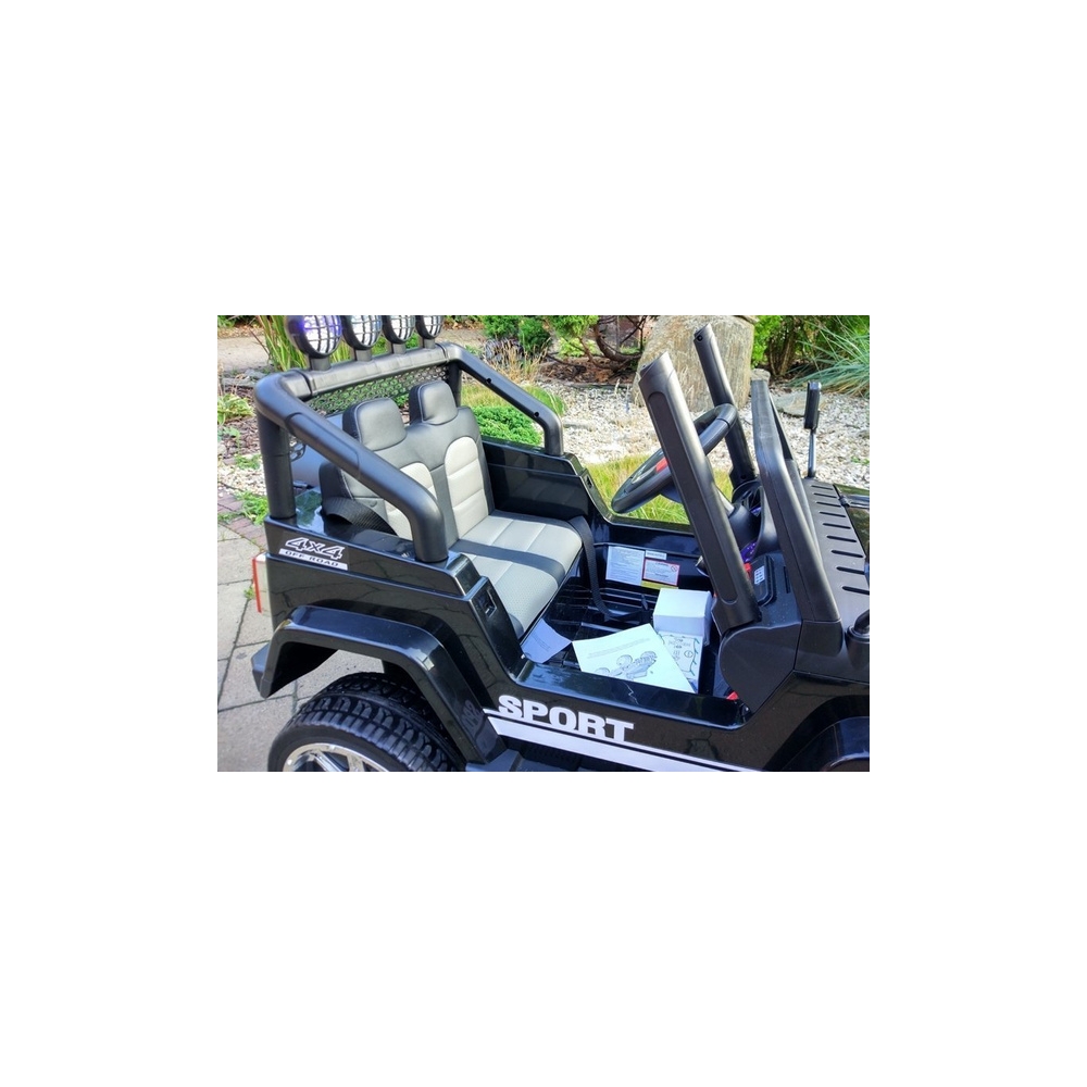 Elektromobilis S2388 Jeep 4x45W, Black-Elektromobiliai vaikams, Visureigiai-e-vaikas