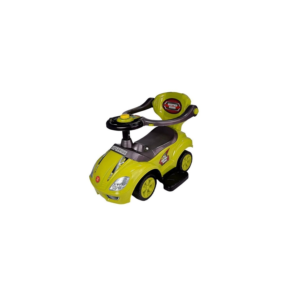 Toddlers Ride On Push Along with Parent Handle Mega Car 3in1 Yellow