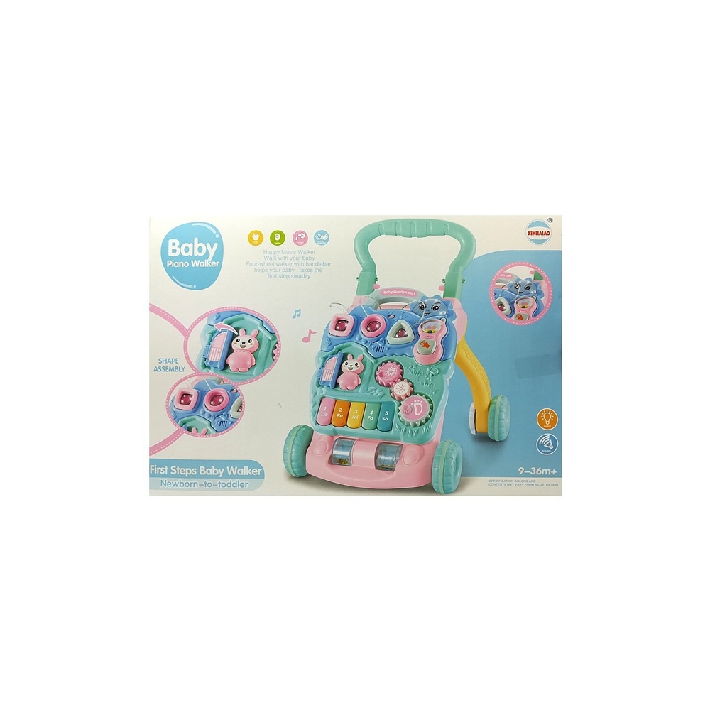 Educational Pusher for Babies with piano