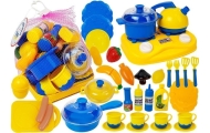 Plastikinių indų rinkinys mažajam virėjui