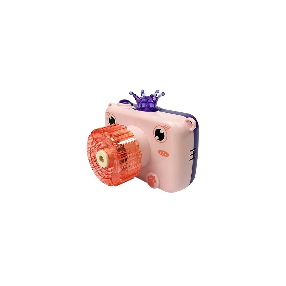 Camera blows soap bubbles Battery Pink Bubble Generator