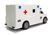 Auto Ambulance with friction drive white 1:20 with sound