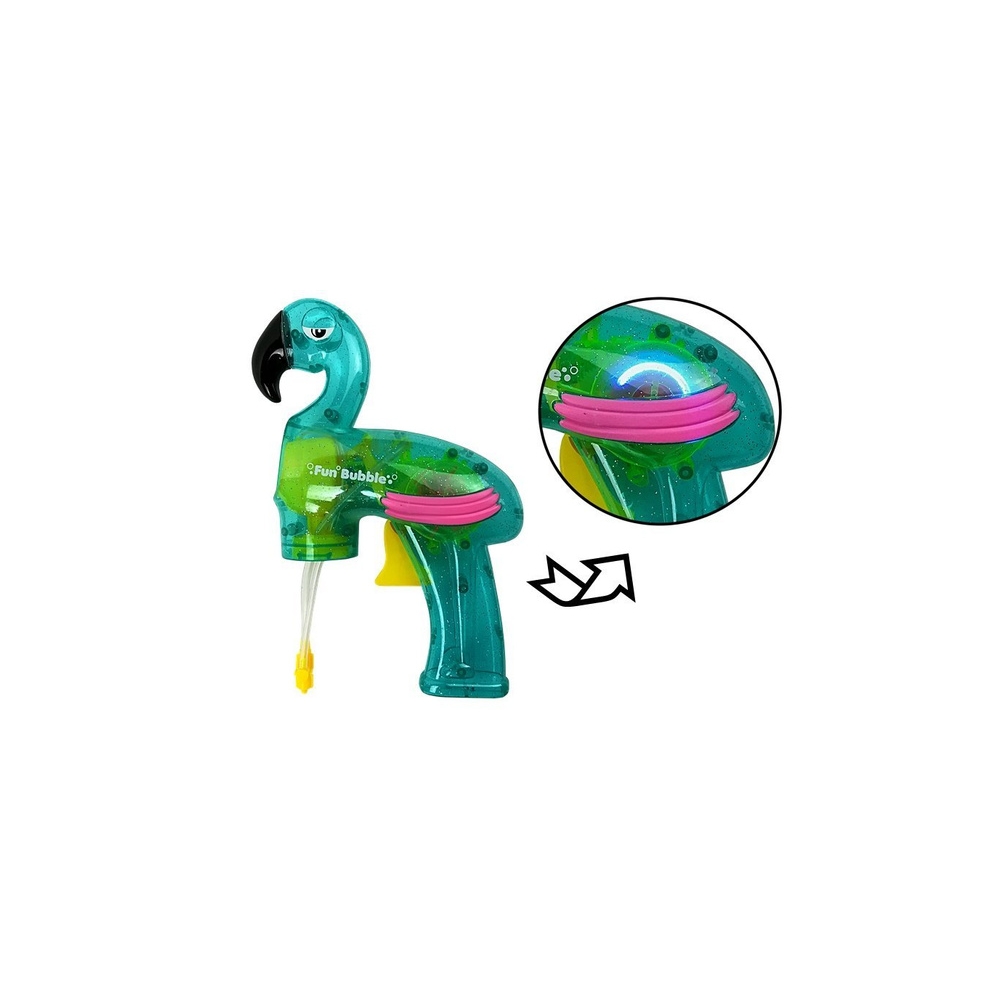Muilo burbulų pistoletas flamingo mėlynos spalvos