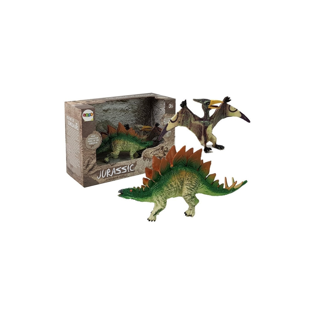Dinozaurų stegozaurų , pteranodonų figūrų rinkinys
