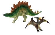 Set of Stegosaurus, Pteranodon Dinosaur Figurines