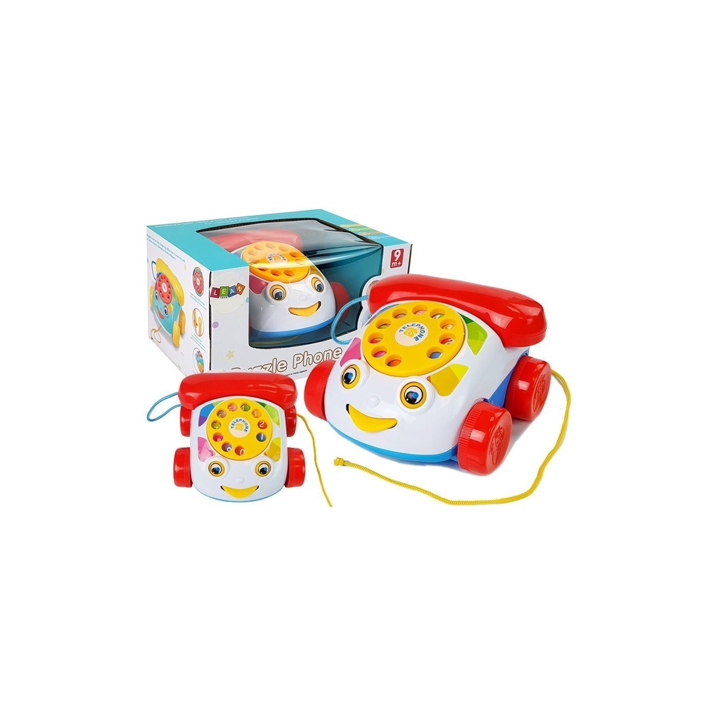 Telefon Do Ciągnięcia na Kółkach ze słuchawka na Baterie dla Niemowlęcia