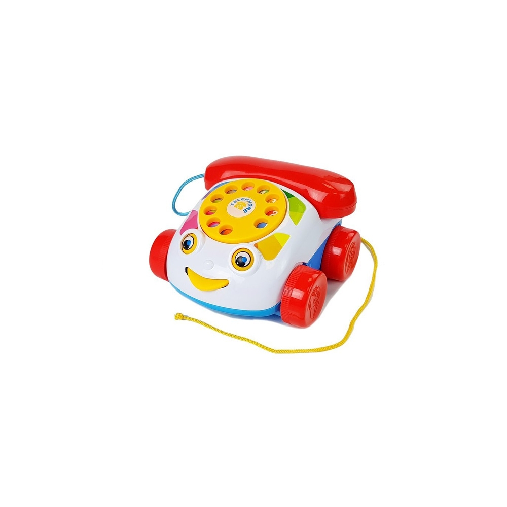 Telefon Do Ciągnięcia na Kółkach ze słuchawka na Baterie dla Niemowlęcia