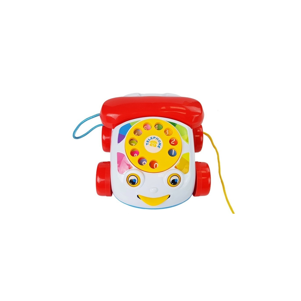 Telefon Do Ciągnięcia na Kółkach ze słuchawka na Baterie dla Niemowlęcia
