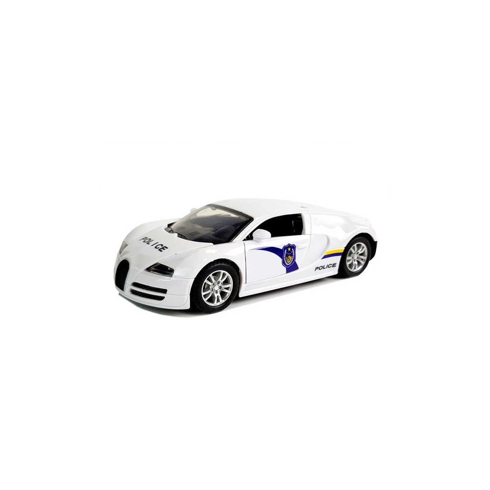 Sportinis policijos automobilis šviesos garsas