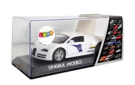 Sports car police dark windshields with tension white light sound