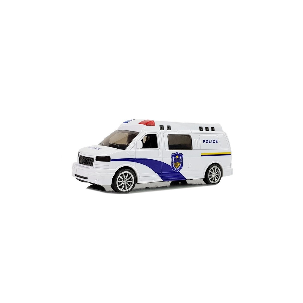Policijos automobilis su šviesomis ir garsais