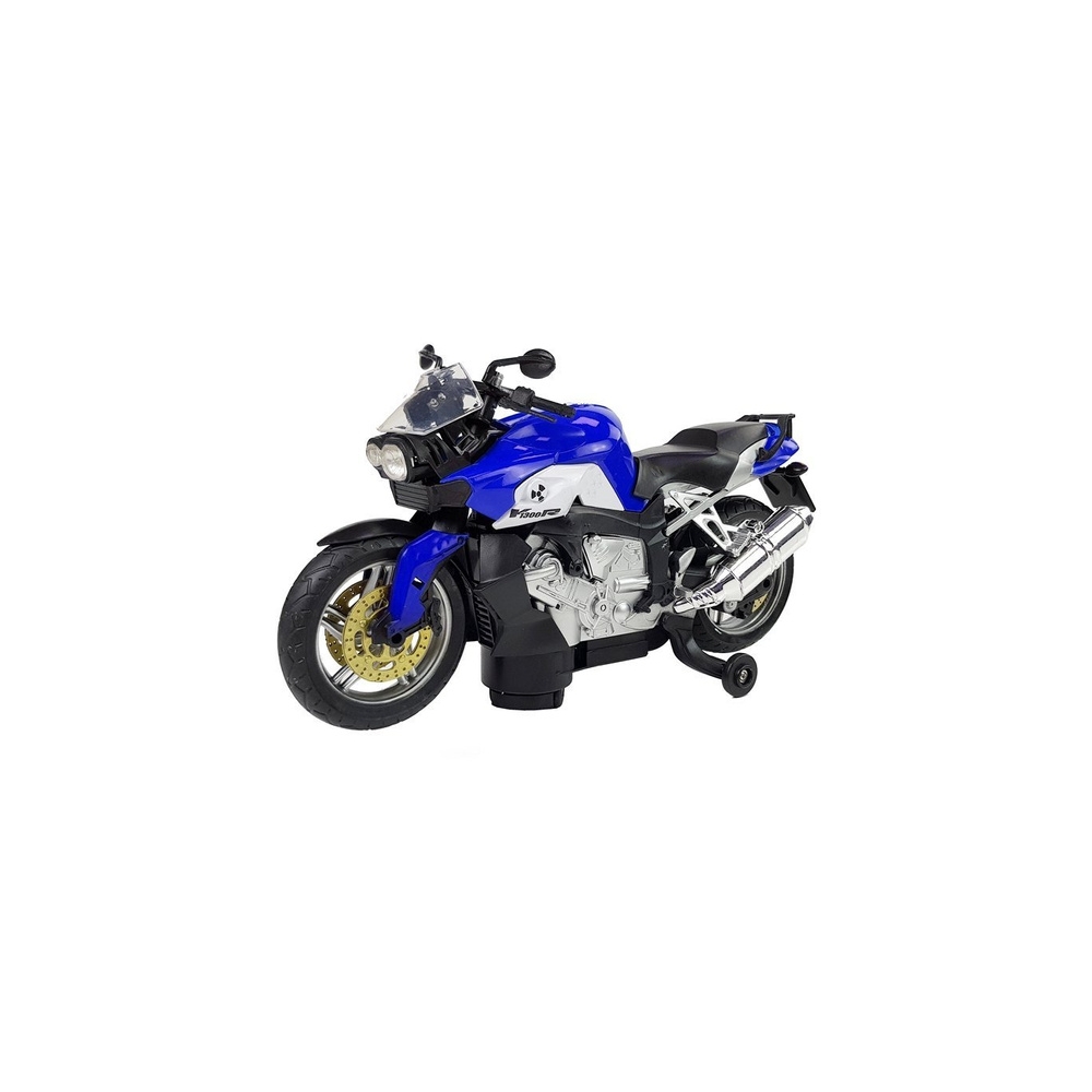 Motociklas su baterijomis, mėlynas