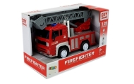 Fire engine with pull, ladder, Red 1:20 with sound