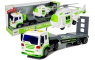 Automobilių transporteris 1:16 su sraigtasparniu