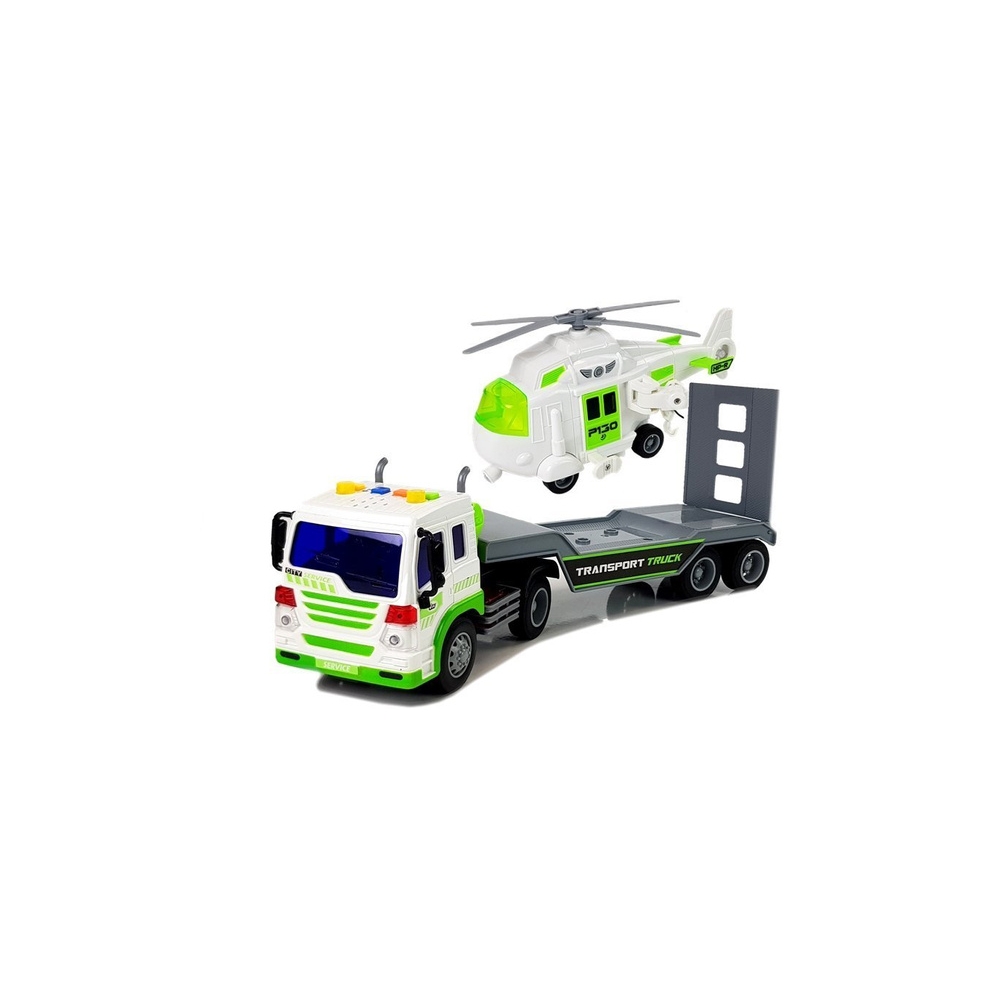 Automobilių transporteris 1:16 su sraigtasparniu