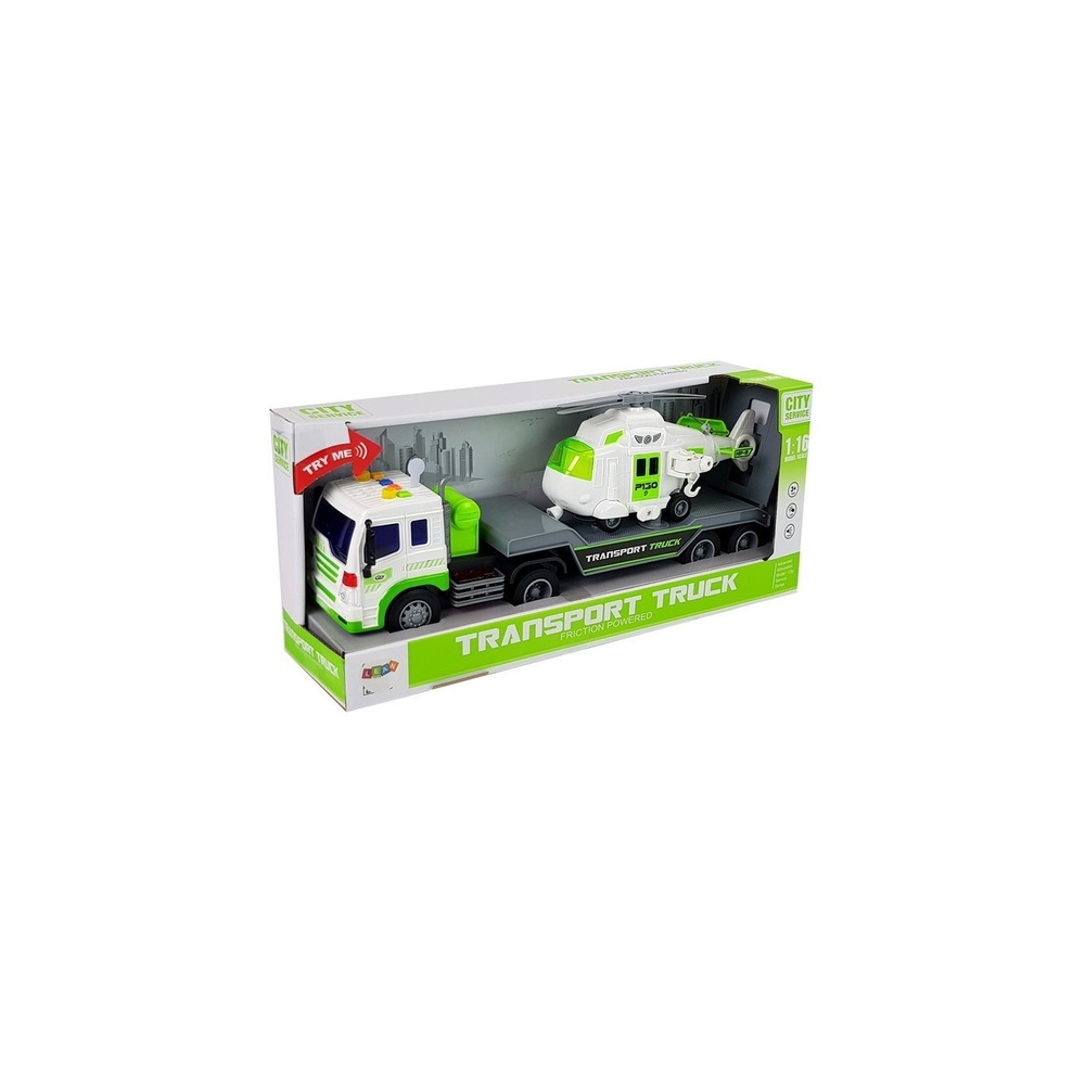 Automobilių transporteris 1:16 su sraigtasparniu
