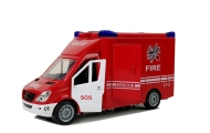 Gaisrinis automobilis su frikcine pavara Garso atidarymo durys