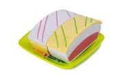 Set Eating Dessert Cake with Tray