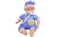 Lalka Bobas 45 cm Niebieskie Ubranie