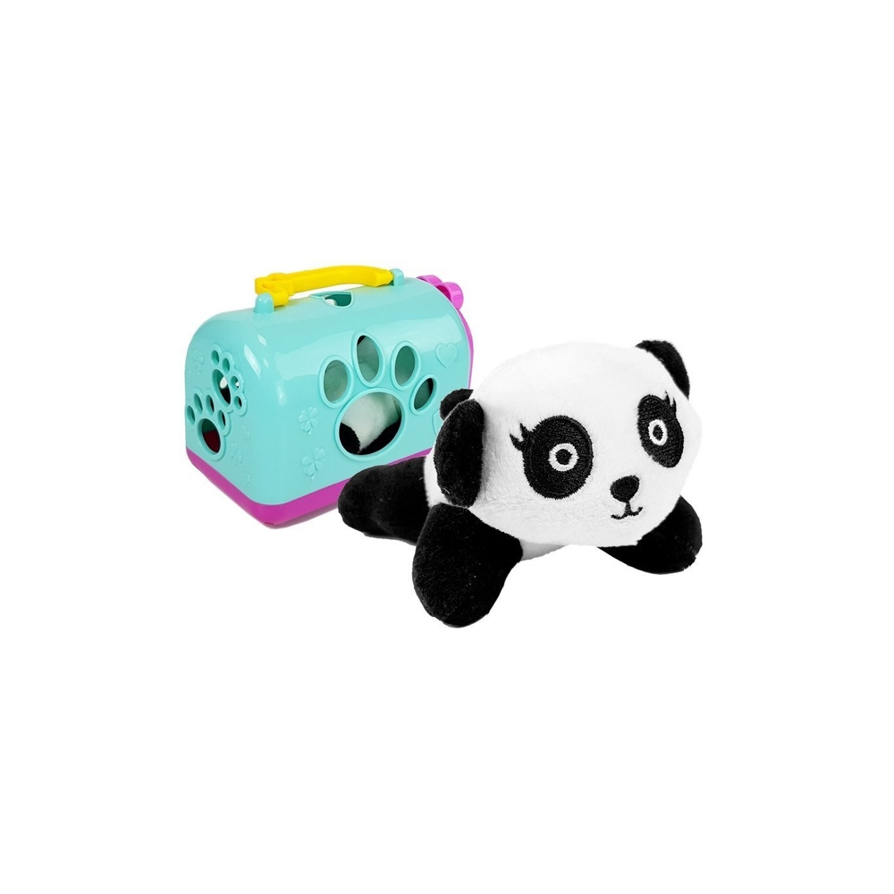 Minkštas žaislas Mažoji Panda su Transporteriu