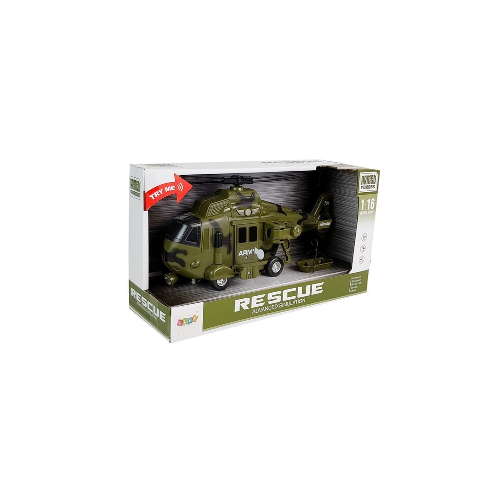 Military Rescue Helicopter 1:16 Hook Sound Light