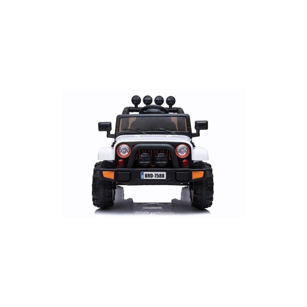 Elektromobilis Jeep BRD-7588 4x4, White-Elektromobiliai vaikams, Visureigiai-e-vaikas
