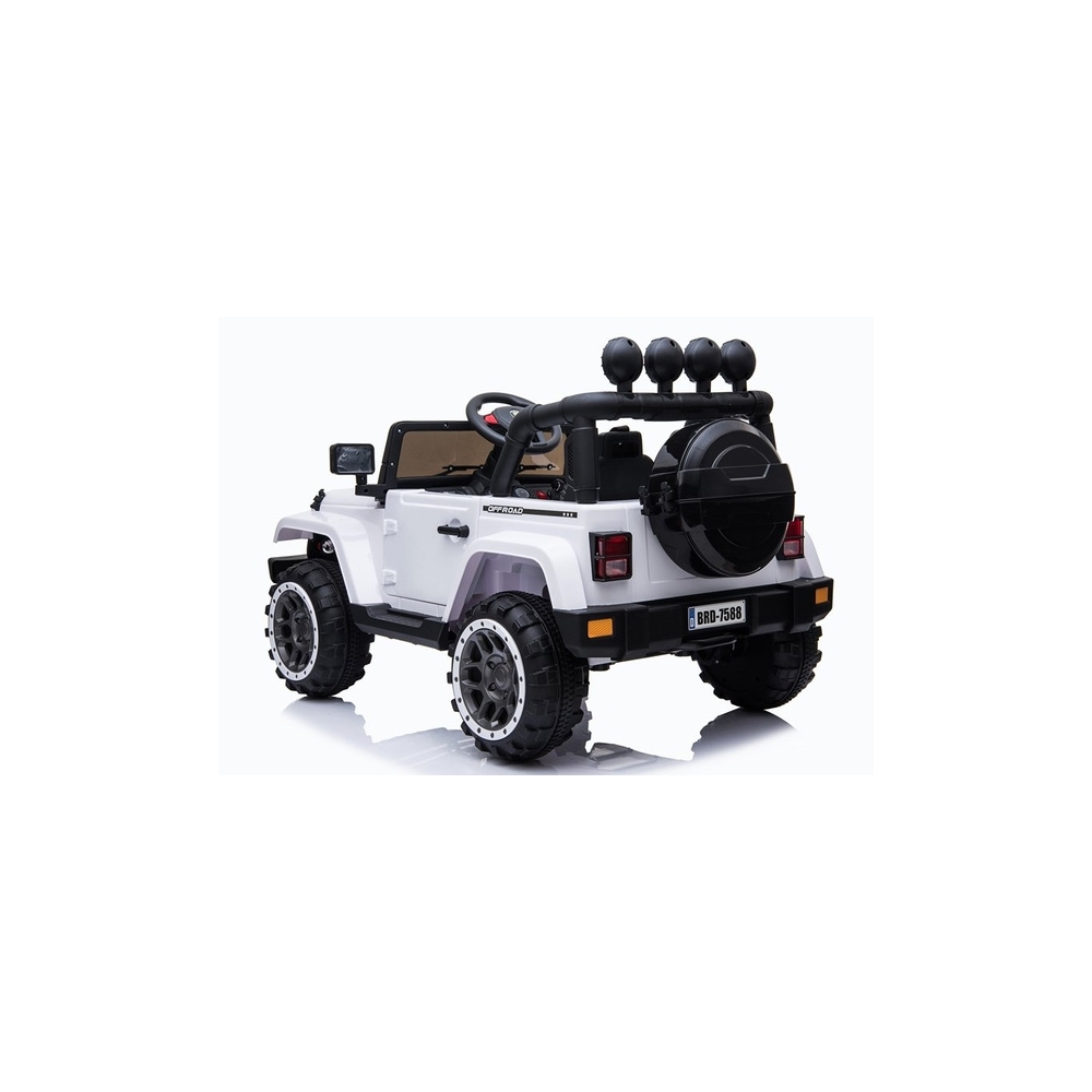 Elektromobilis Jeep BRD-7588 4x4, White-Elektromobiliai vaikams, Visureigiai-e-vaikas