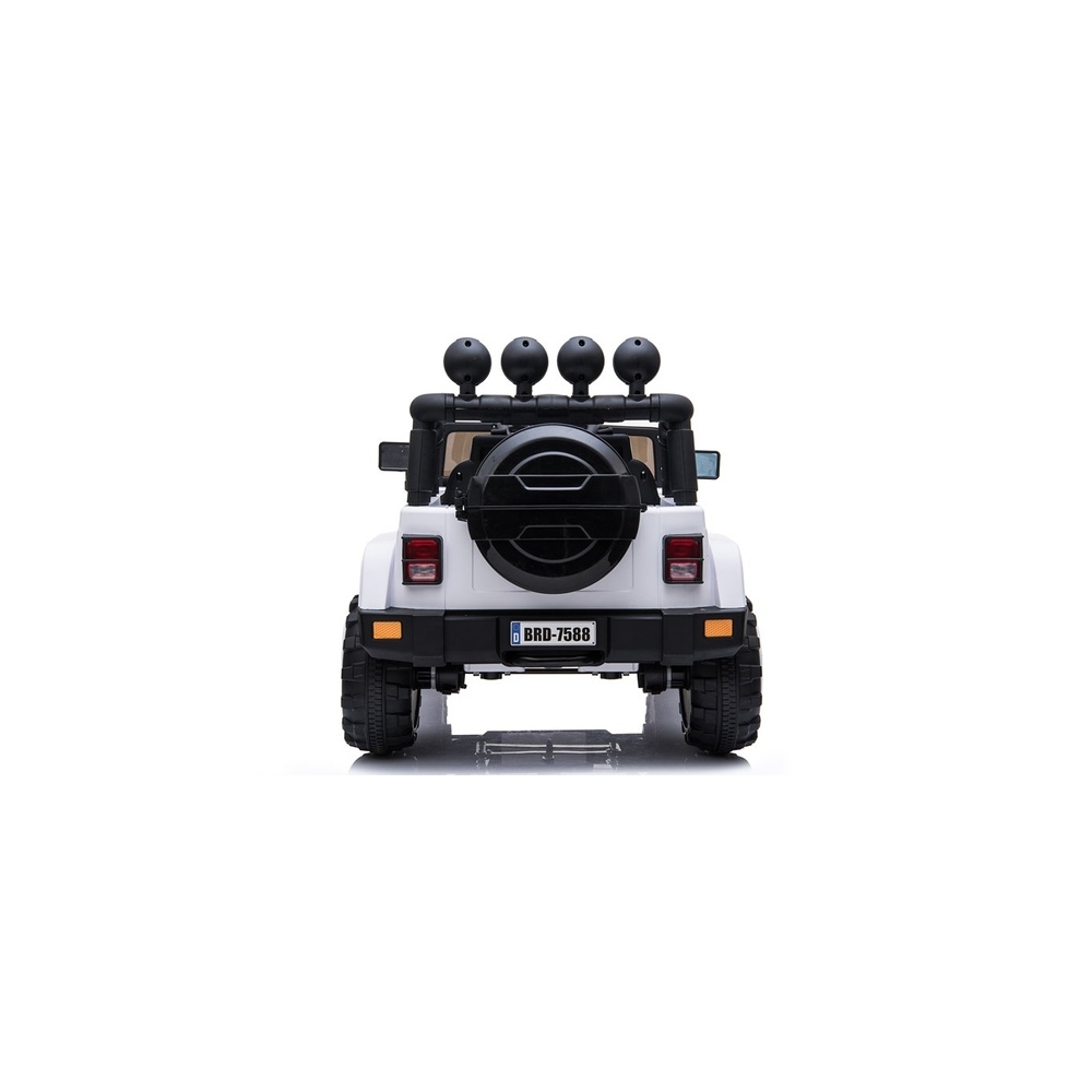 Elektromobilis Jeep BRD-7588 4x4, White-Elektromobiliai vaikams, Visureigiai-e-vaikas