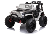Elektromobilis Jeep JC666, Police White-Elektromobiliai vaikams, Visureigiai-e-vaikas