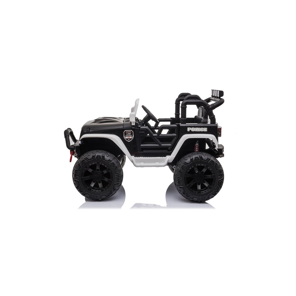 Elektromobilis Jeep JC666, Police White-Elektromobiliai vaikams, Visureigiai-e-vaikas