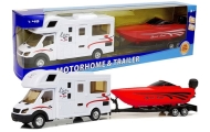 Camper z Czerwoną Motorówką i Napędem Frykcyjnym 1:48