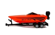 Camper z Czerwoną Motorówką i Napędem Frykcyjnym 1:48