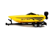 Camper z  Żółtą Motorówką i Napędem Frykcyjnym 1:48