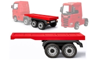Naczepa do pojazdu na akumulator HL358 Mercedes Scania Actros czerwona