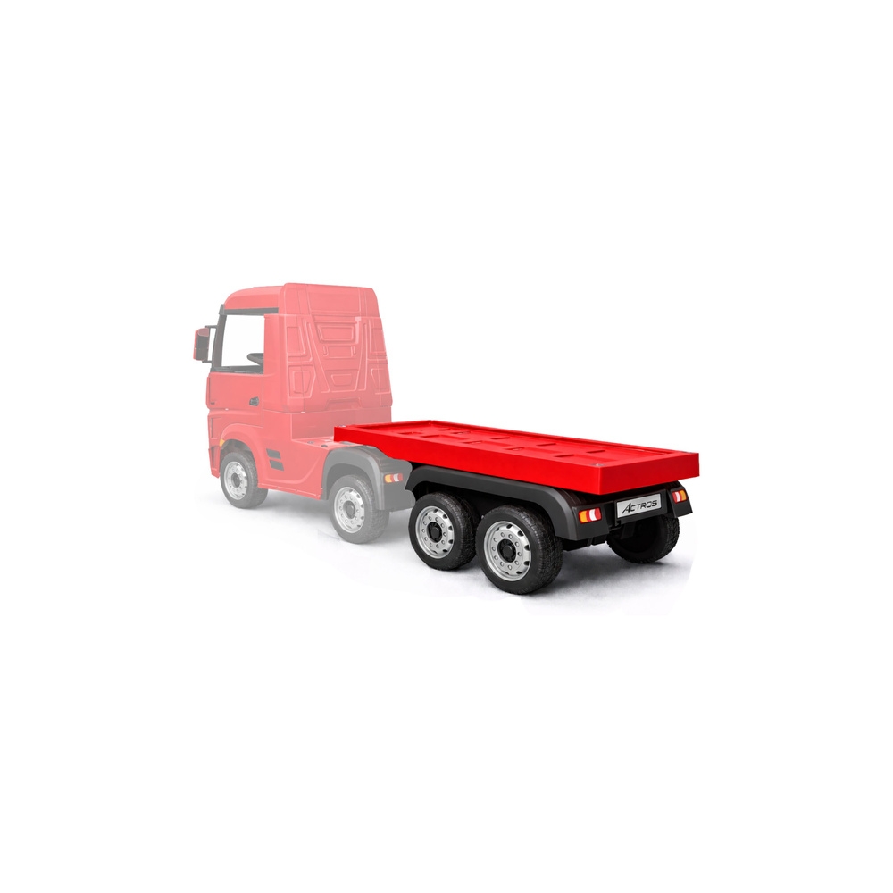 Puspriekabė elektromobiliui HL358 Mercedes Scania Actros, raudona-Elektromobiliai vaikams, Sunkvežimiai-e-vaikas