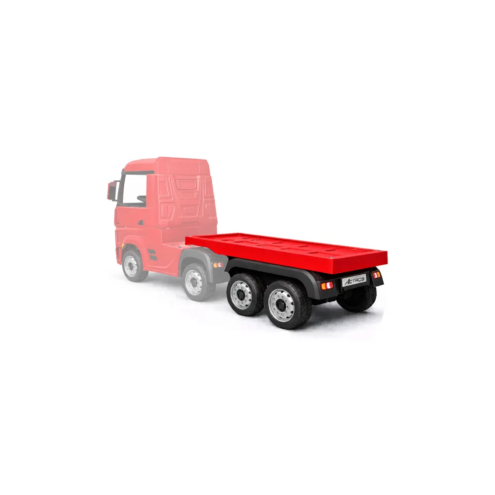 Puspriekabė elektromobiliui HL358 Mercedes Scania Actros, raudona-Elektromobiliai vaikams, Sunkvežimiai-e-vaikas
