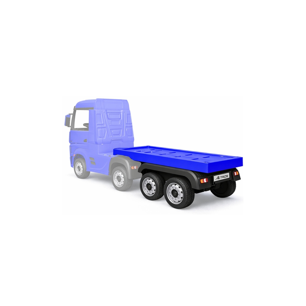 Puspriekabė elektromobiliui HL358 Mercedes Scania Actros, Blue-Elektromobiliai vaikams, Sunkvežimiai-e-vaikas