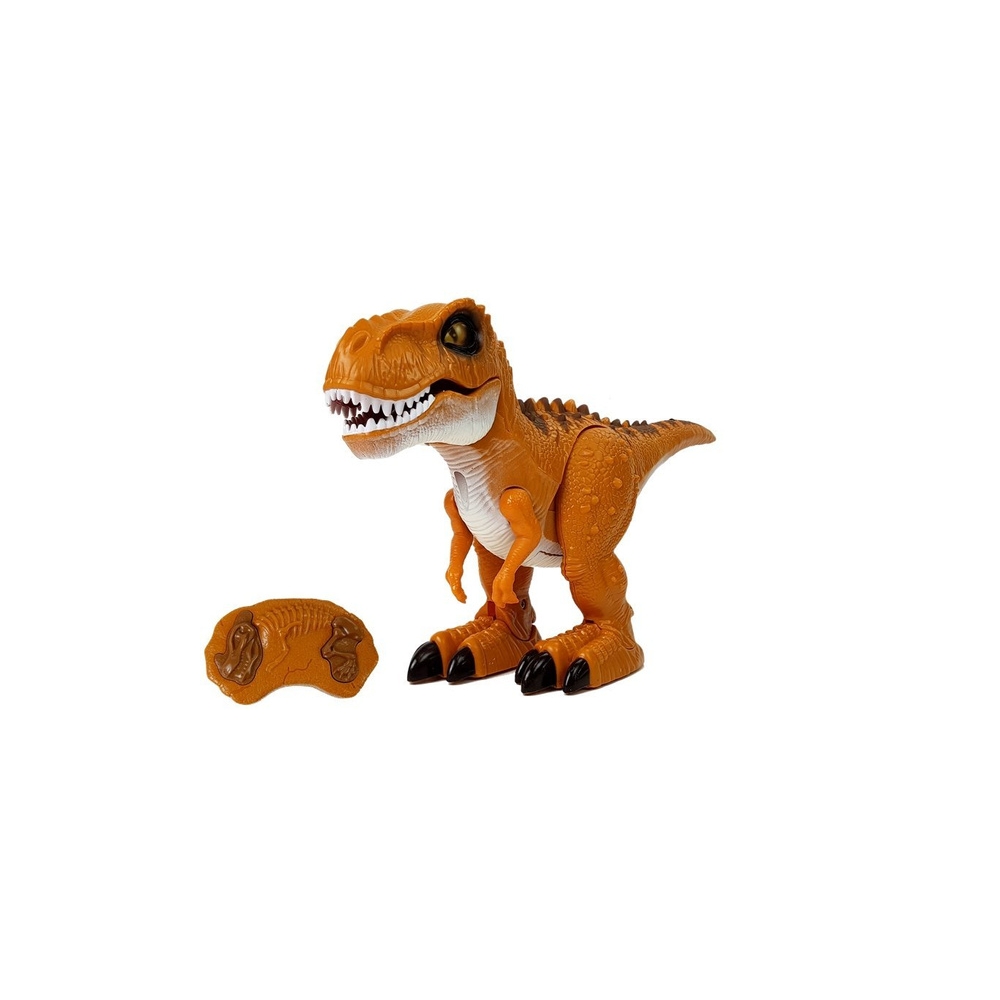 Dinozaur Zdalnie Sterowany R/C Brąz Dźwięk Światło Tyranozaur