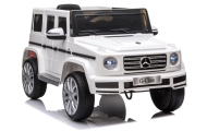 Elektromobilis Mercedes G500 JJ2077, White-Elektromobiliai vaikams, Visureigiai-e-vaikas