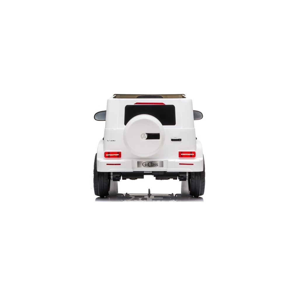 Elektromobilis Mercedes G500 JJ2077, White-Elektromobiliai vaikams, Visureigiai-e-vaikas