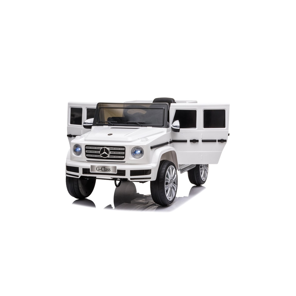 Elektromobilis Mercedes G500 JJ2077, White-Elektromobiliai vaikams, Visureigiai-e-vaikas