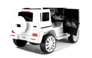 Elektromobilis Mercedes G500 JJ2077, White-Elektromobiliai vaikams, Visureigiai-e-vaikas