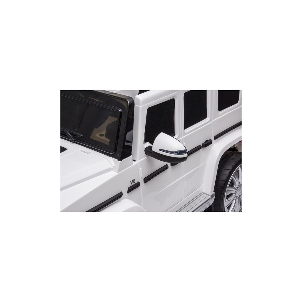 Elektromobilis Mercedes G500 JJ2077, White-Elektromobiliai vaikams, Visureigiai-e-vaikas