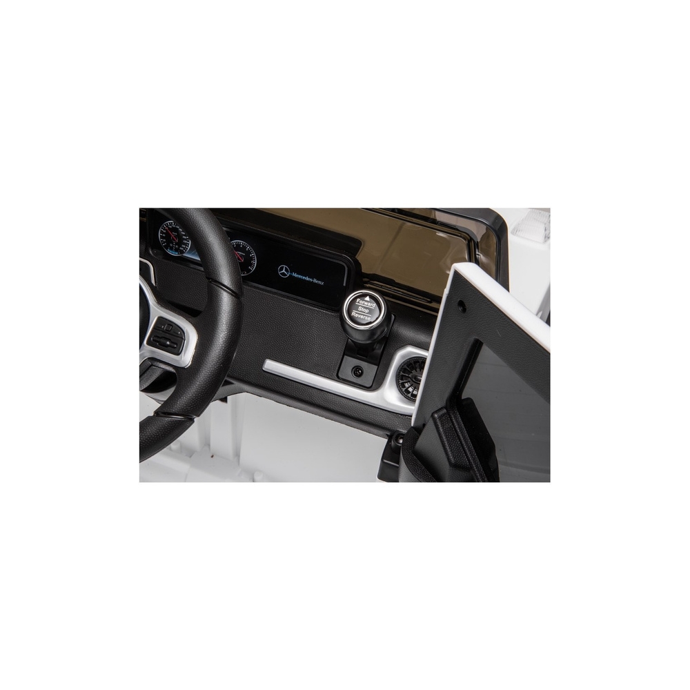 Elektromobilis Mercedes G500 JJ2077, White-Elektromobiliai vaikams, Visureigiai-e-vaikas