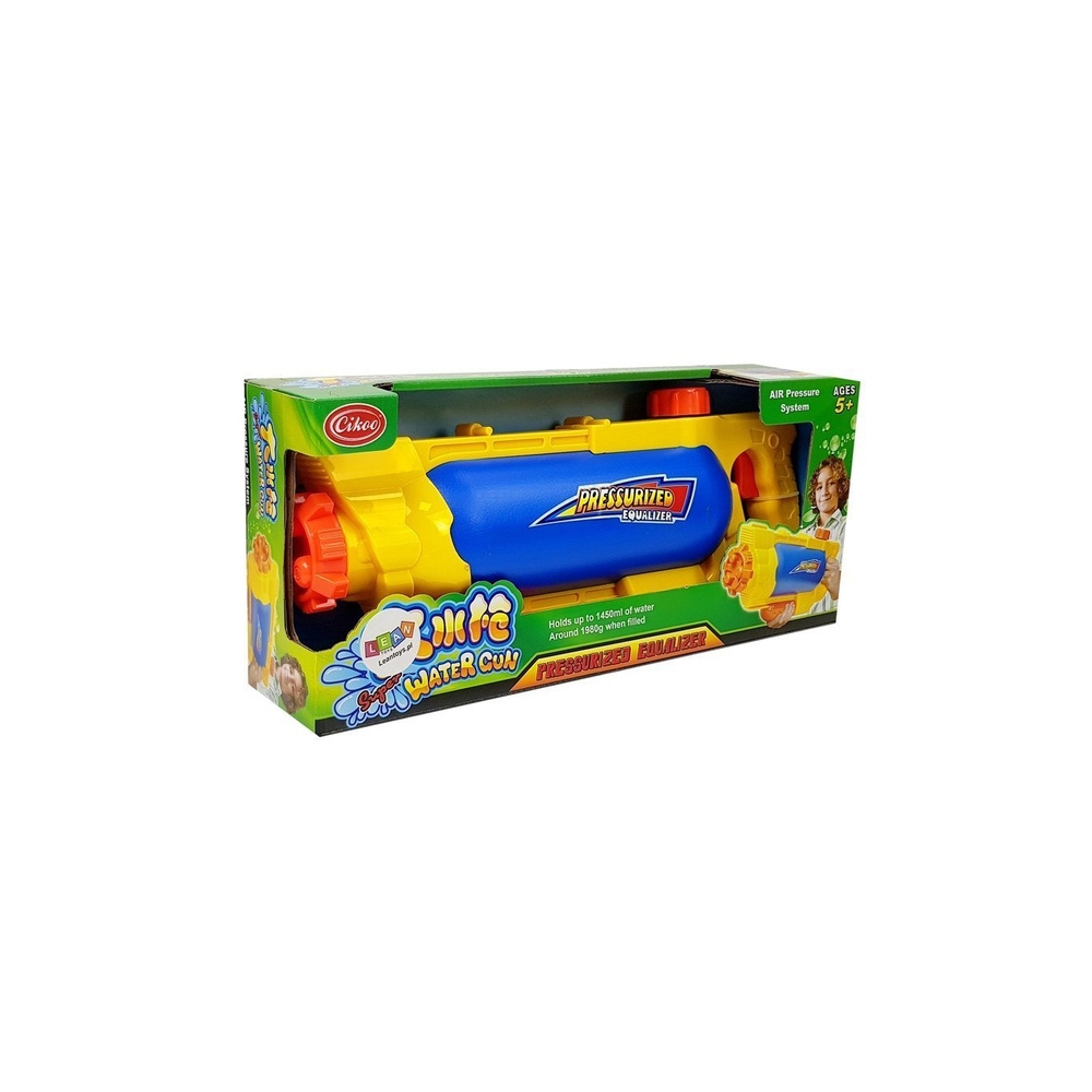 Vandens pistoletas su rezervuaru 1450 ml geltonos ir mėlynos spalvos