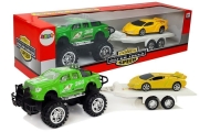 Transporto priemonių rinkinys Sportinis automobilis ir  visureigis, Geltonas / Žalias