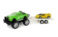 Set of  Vehicles Yellow Sportcars Green Off-Road with Friction