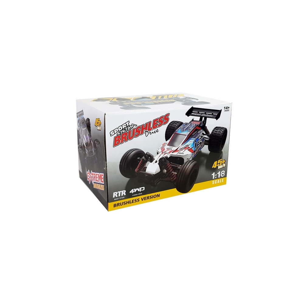 Nuotoliniu būdu valdomas lenktyninis automobilis 1:18 Blue ENOZE 9302E Greitis 45 km/h