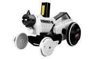 Gun Launcher Car 2 in 1 Remotely Operated Foam Discs White